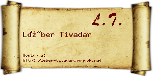 Léber Tivadar névjegykártya
