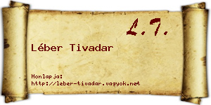 Léber Tivadar névjegykártya