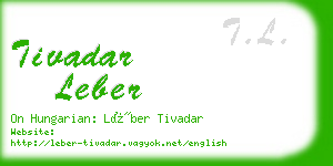 tivadar leber business card